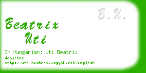 beatrix uti business card